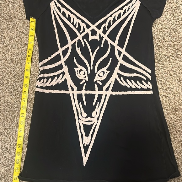 🌙  Kreepsville666 Baphomet Gothic Body Con Dress! 🖤 - Picture 4 of 8